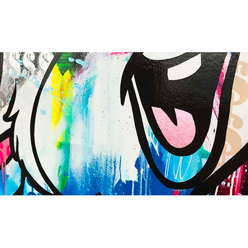 Ben Allen, detalle de la obra gráfica a la venta Money Rabbit, comprar glicée