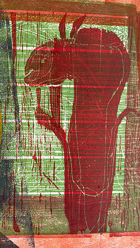 En venta Xilografía de Gerhard Altenbourg, Ariadne, detalle obra gráfica
