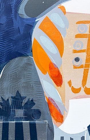 En venta Xilografía de Helmut A.P.Grieshaber, Sin Título, detalle obra gráfica