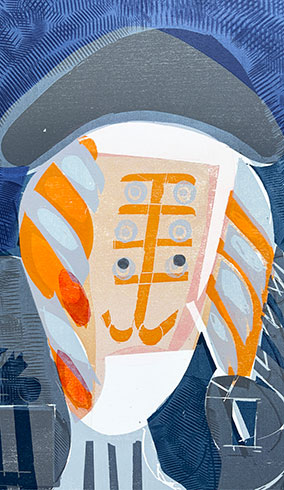 En venta Xilografía de Helmut A.P.Grieshaber, Sin Título, detalle obra gráfica