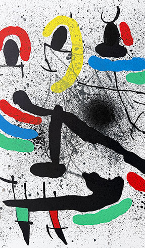 Detalle de la Litografía de Joan Miró, Liberté des Libertés, comprar obra gráfica en venta