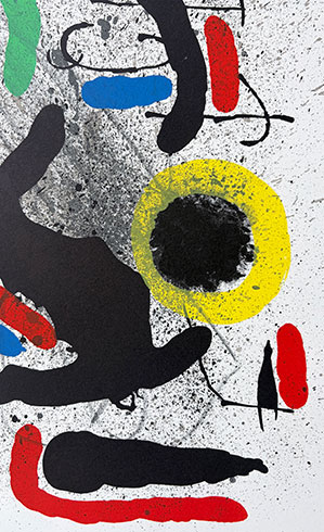 Detalle de la Litografía de Joan Miró, Liberté des Libertés, comprar obra gráfica en venta