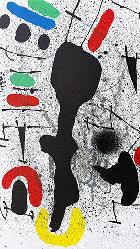 Detalle de la Litografía de Joan Miró, Liberté des Libertés, comprar obra gráfica en venta
