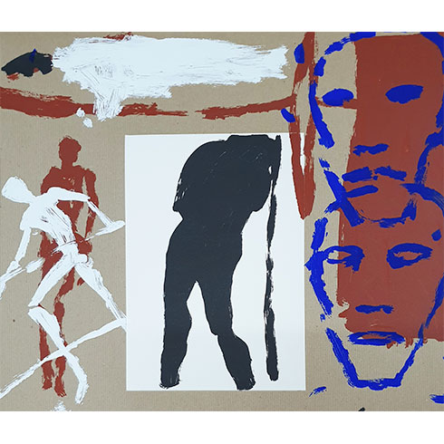 En venta Serigrafía de Mimmo Paladino, Olympic Centennial, detalle superior obra gráfica