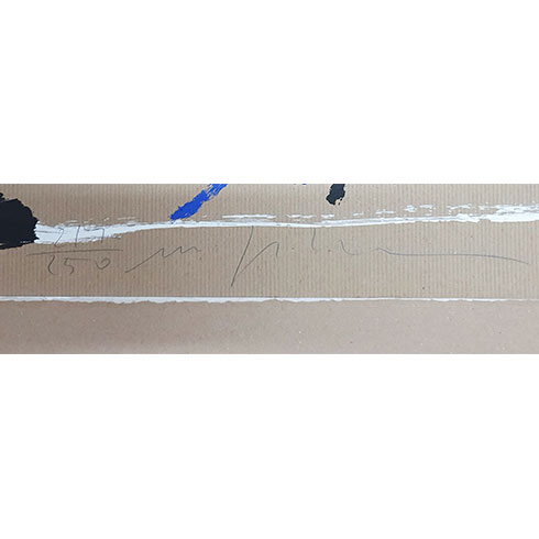 En venta Serigrafía de Mimmo Paladino, Olympic Centennial, detalle firma en obra gráfica