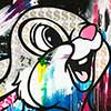 Comprar Obra Gráfica de Ben Allen, Money Rabbit, detalle glicée en venta